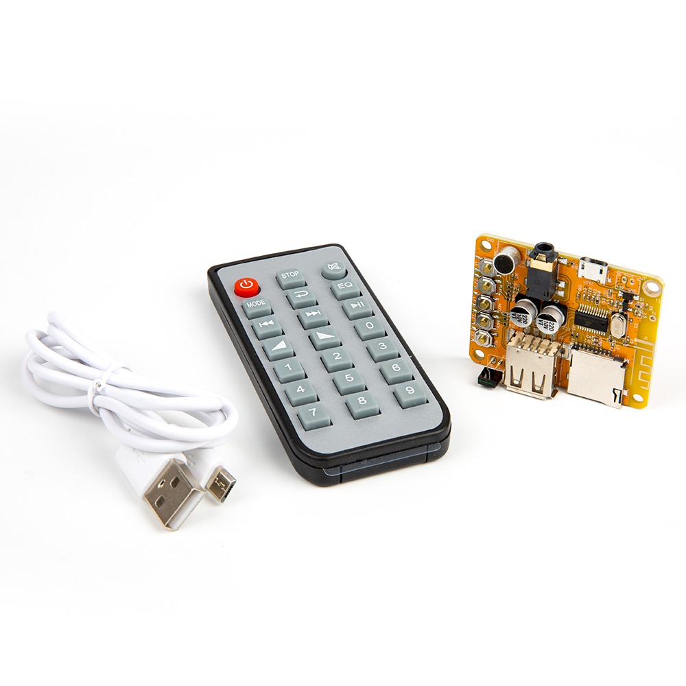 Плата аудиоприёмника c пультом Bluetooth AUX, MP3, батарейка в комплекте